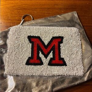 NWT Beaded Miami of Ohio change purse